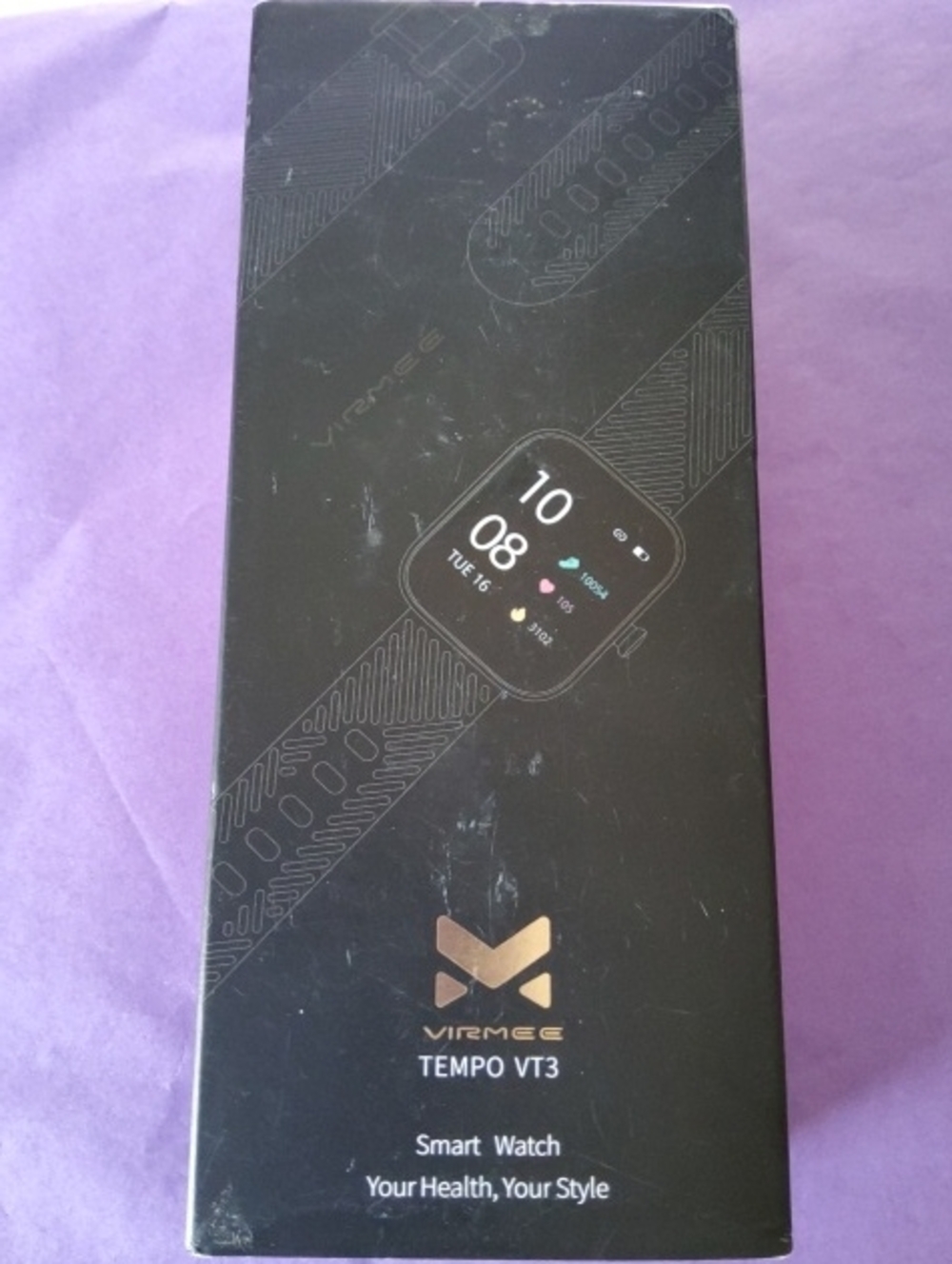 Virmee Tempo VT3 Black Smart Watch - Fitness Tracker Android & IOS Phones